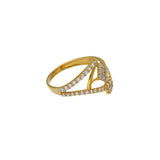 22K Yellow Gold & CZ Ring (2.1gm) | 


Step into modern opulence with this 22k gold ring by Virani Jewelers, adorned with cubic zirco...
