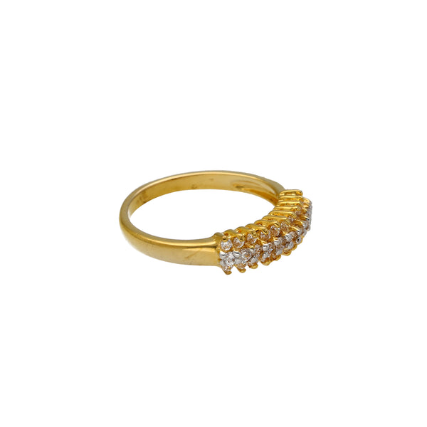 22K Yellow Gold & CZ Ring (3.9gm) | 


Virani Jewelers invites you to embrace gentle glamour with this 22k gold ring adorned with cub...