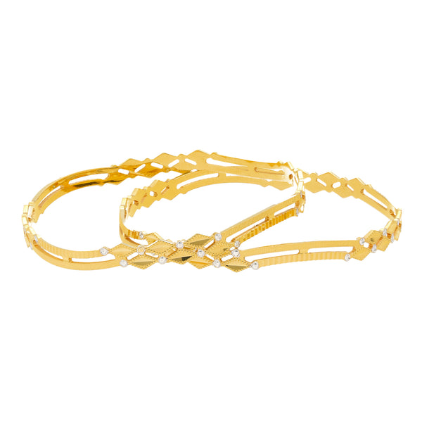 22K Yellow & White Gold Bangle Set of 2 (30gm) | 


Virani Jewelers unveils a set this one of a kind set of 22k yellow and white gold bangles.   T...