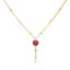 22K Yellow Gold & Ruby Ball Bead Chain (8.1gm)