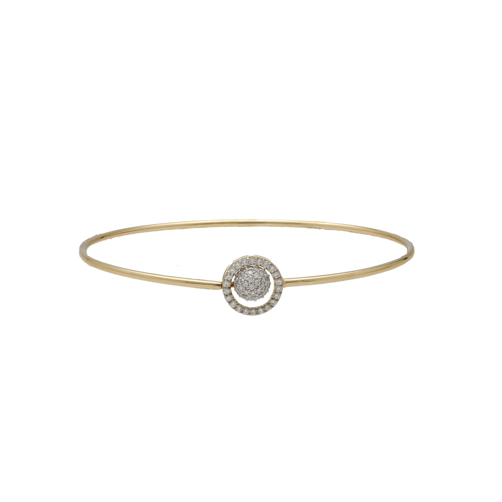 18K Yellow Gold & 0.28 Carat Diamond Bangle (3.8gm) | 


Virani Jewelers allows you to indulge in the timeless allure luxury with this 18k gold and dia...