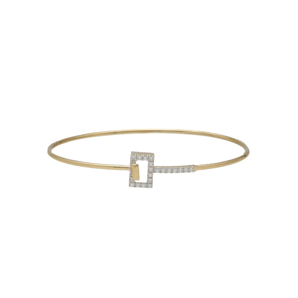 18K Yellow Gold & 0.26 Carat Diamond Bangle (3.9gm) | 



Immerse yourself in eternal elegance with this 18k yellow gold bangle with diamonds by Virani...