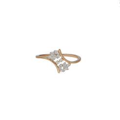 18K Rose Gold & 0.11 Carat Diamond Ring (1.6gm)