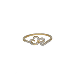 18K Yellow Gold & 0.12 Carat Diamond Ring (1.7gm)