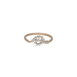 18K Rose Gold & 0.2 Carat Diamond Ring (1.7gm)