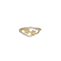 18K Yellow Gold & 0.26 Carat Diamond Ring (2.2gm)