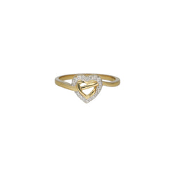 18K Yellow Gold & 0.14 Carat Diamond Ring (1.6gm)