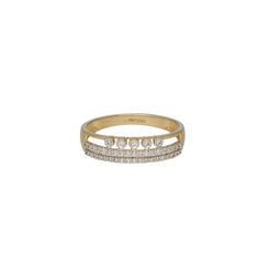 18K Yellow Gold & 0.19 Carat Diamond Ring (1.6gm)