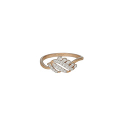 18K Rose Gold & 0.19 Carat Diamond Ring (1.7gm)