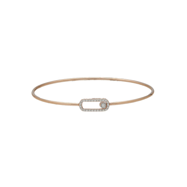 18K Rose Gold & 0.17 Carat Diamond Bangle (3gm) | 


Embrace chic simplicity with this 18k rose gold and diamond bangle by Virani Jewelers.   The m...