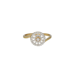 18K Yellow Gold & 0.15 Carat Diamond Ring (1.5gm)