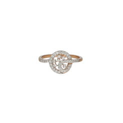 18K Rose Gold & 0.16 Carat Diamond Ring (1.5gm)