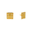 22K Yellow Gold Filigree Square Stud Earrings (5.5gm)