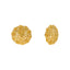 22K Yellow Gold Round Filigree Stud Earrings (10.4gm)