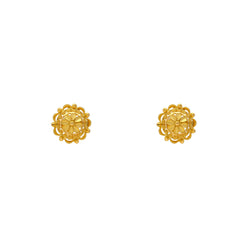 22K Yellow Gold Round Stud Earrings (4.5gm)