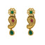 22K Yellow Gold Earrings with Emeralds, Kundans & Rubies (21.1gm)
