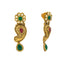 22K Yellow Gold Earrings with Emeralds, Kundans & Rubies (21.1gm)