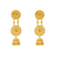22K Yellow Gold Beaded Filigree Jhumki Earrings (15.5gm)
