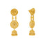 22K Yellow Gold Beaded Filigree Jhumki Earrings (15.5gm)