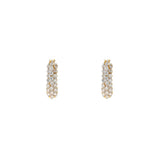 22K Yellow Gold & CZ Earrings (4.1gm) | Immerse yourself in intricate glamour with these radiant 22k gold earrings by Virani Jewelers. Ea...