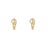 22K Yellow Gold & CZ Stud Earrings (3.2gm) | Embrace the golden elegance of these 22k gold stud earrings by Virani Jewelers. The classic desig...