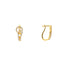 22K Yellow Gold & CZ Stud Earrings (3.2gm)
