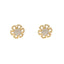 22K Yellow Gold & CZ Square Stud Earrings (4.4gm)