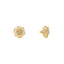 22K Yellow Gold & CZ Stud Earrings (2.8gm)