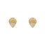 22K Yellow Gold & CZ Stud Earrings (3.5gm)
