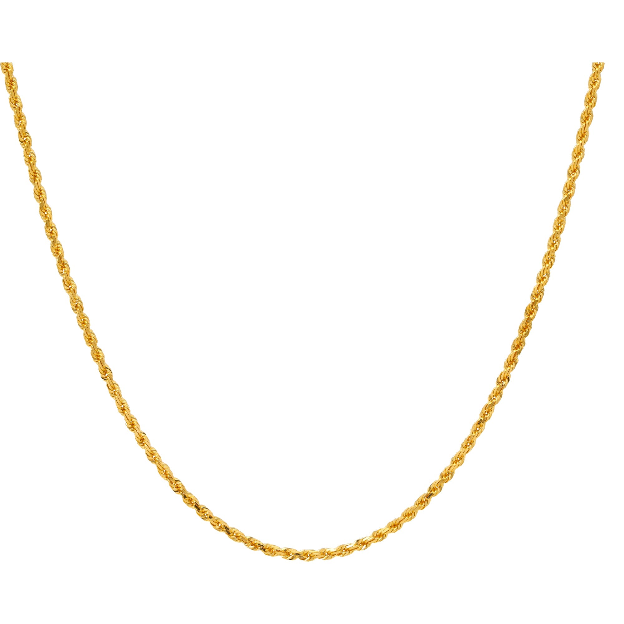22in Gold Rope Chain 22K Yellow Gold 22in Rope Chain (9.1 gms) – Virani Jewelers