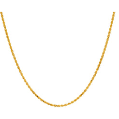 22K Yellow Gold 22in Rope Chain (9.1 gms)