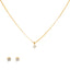 22K Yellow Gold & CZ Pendant Set (7.3gm)