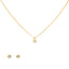 22K Yellow Gold & CZ Pendant Set (6.5gm)