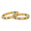 22K Multi-Tone Gold Ball Bead Bangle (12.8 grams)