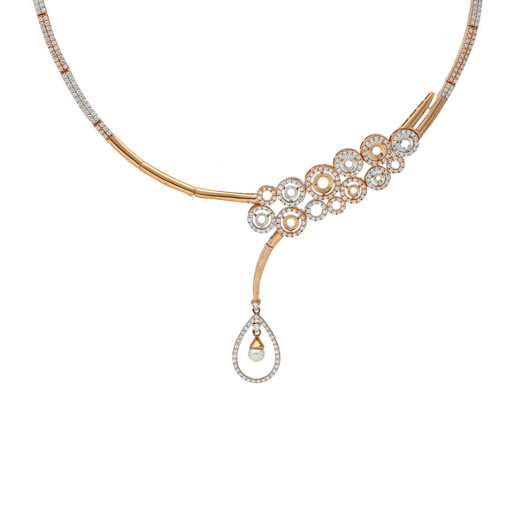 18K Rose Gold & CZ Necklace Set (21.8gm) | 


Add a touch of elegance to your ensembles with this stunning 18k rose gold necklace and earrin...