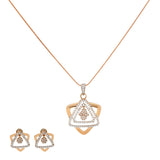 18K Rose Gold & CZ Necklace Set (9.3gm) | 


Embrace the beauty of fine gold jewelry with this mesmerizing 18k rose gold necklace and stud ...