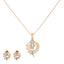 18K Rose Gold & CZ Necklace Set (12.7gm)