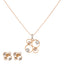 18K Rose Gold & CZ Necklace Set (12.2gm)