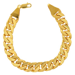 22K Yellow Gold Men's Chain Link Bracelet  (80.8gm)