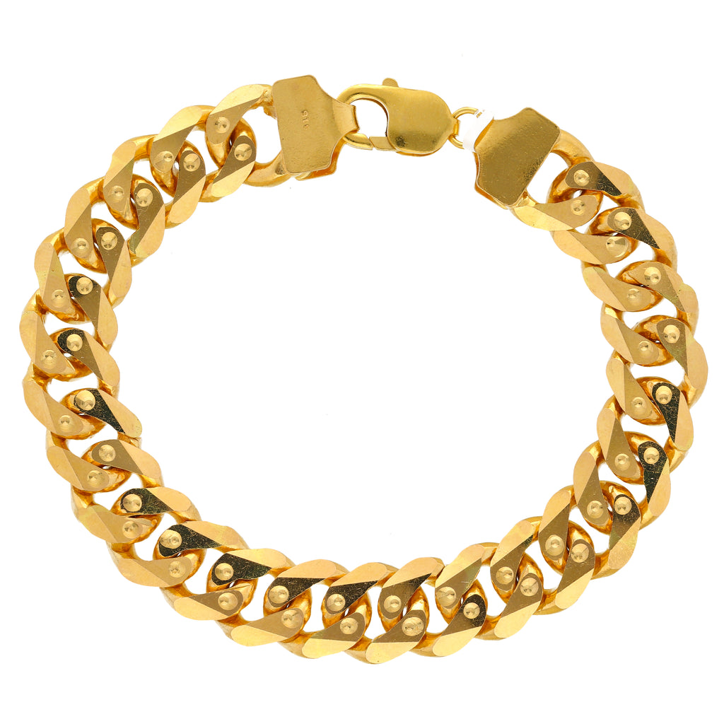 22K Yellow Gold Men's Chain Link Bracelet (101.2gm) Virani Jewelers