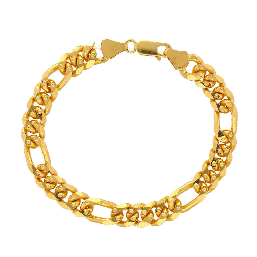 22K Yellow Gold Men's Chain Link Bracelet (52.3gm) Virani Jewelers