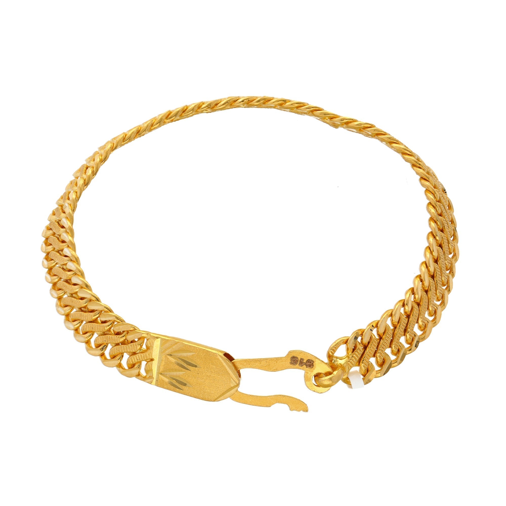 14K Gold 8 Inch Solid Figaro Chain Bracelet - JCPenney