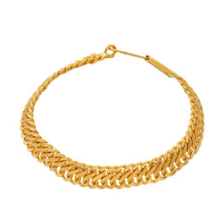 22K Yellow Gold Men's Chain Link Bracelet  (39.4gm)