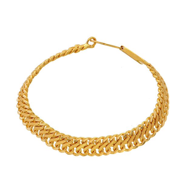 22K Yellow Gold Men's Chain Link Bracelet  (21.2 gm) | 


Step into the world of Virani men's gold jewelry with this exquisite 22k yellow gold chain lin...