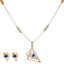 18K Rose Gold & CZ Pendant Set (9.6gm)