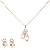 18K Rose Gold & CZ Pendant Set (9.4gm) | 


Indulge in the allure of this 18k rose gold and cubic zirconia pendant necklace and earring se...