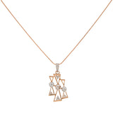 18K Rose Gold & CZ Pendant Set (9.5gm) | 


Make a bold statement with this 18k rose gold and cubic zirconia pendant necklace and earring ...