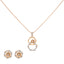 18K Rose Gold & CZ Pendant Set (11gm)