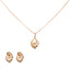 18K Rose Gold & CZ Pendant Set (6.7gm)