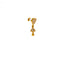 22K Yellow Gold & CZ Stud Earrings (1.4gm)